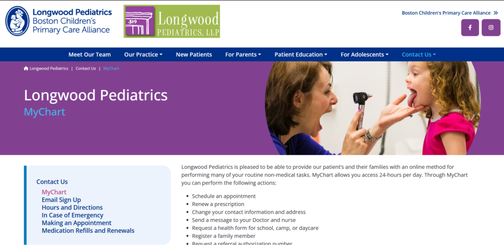 Longwood Pediatrics MyChart