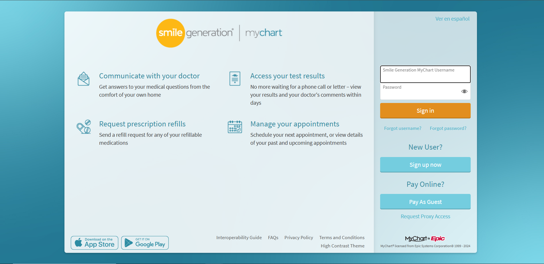 Smile Generation MyChart