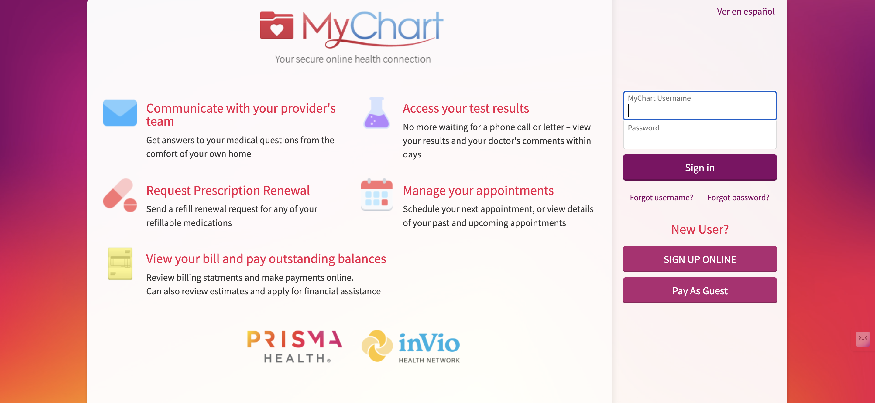 MyChart-Prisma-Health