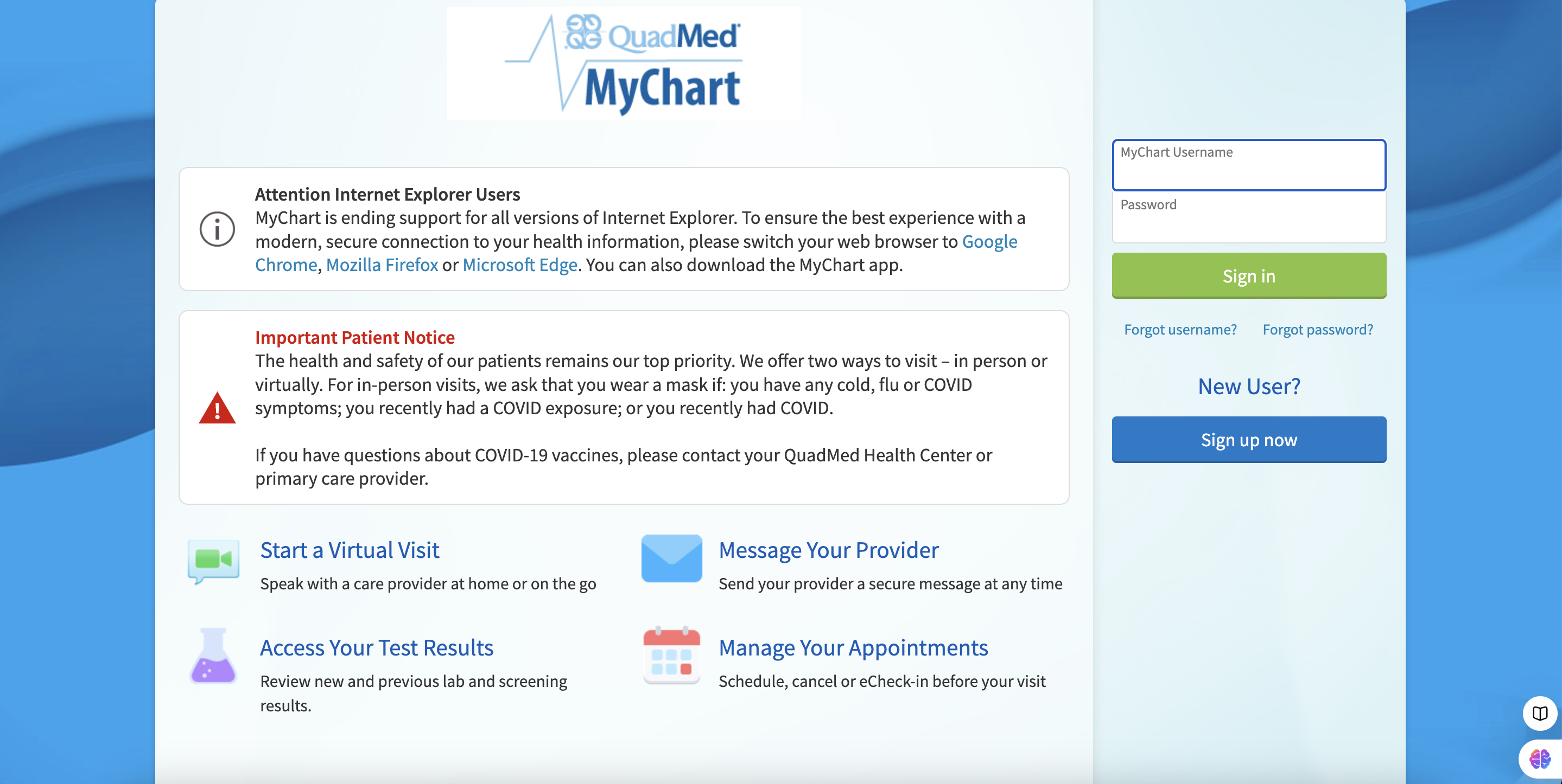 MyChart-QuadMed