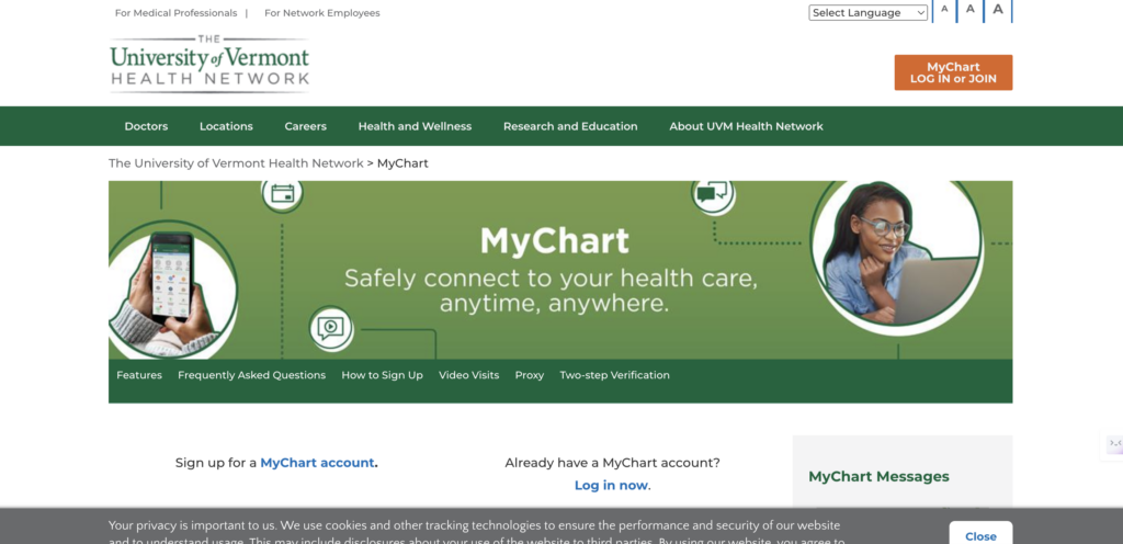 MyChart-UVM