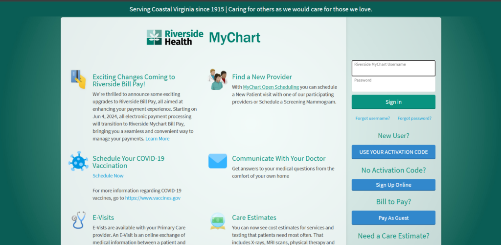 Riverside MyChart Login